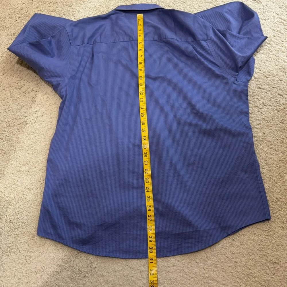 Pre-Loved Alfani Regular Fit Blue Button Down Long Sleeve Dress Shirt Size L